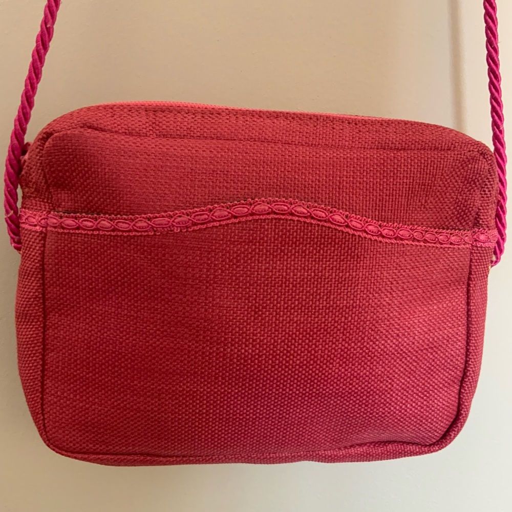 PINK PURSE 60’S SHOULDER BAG STRAW PAPPAGALLO